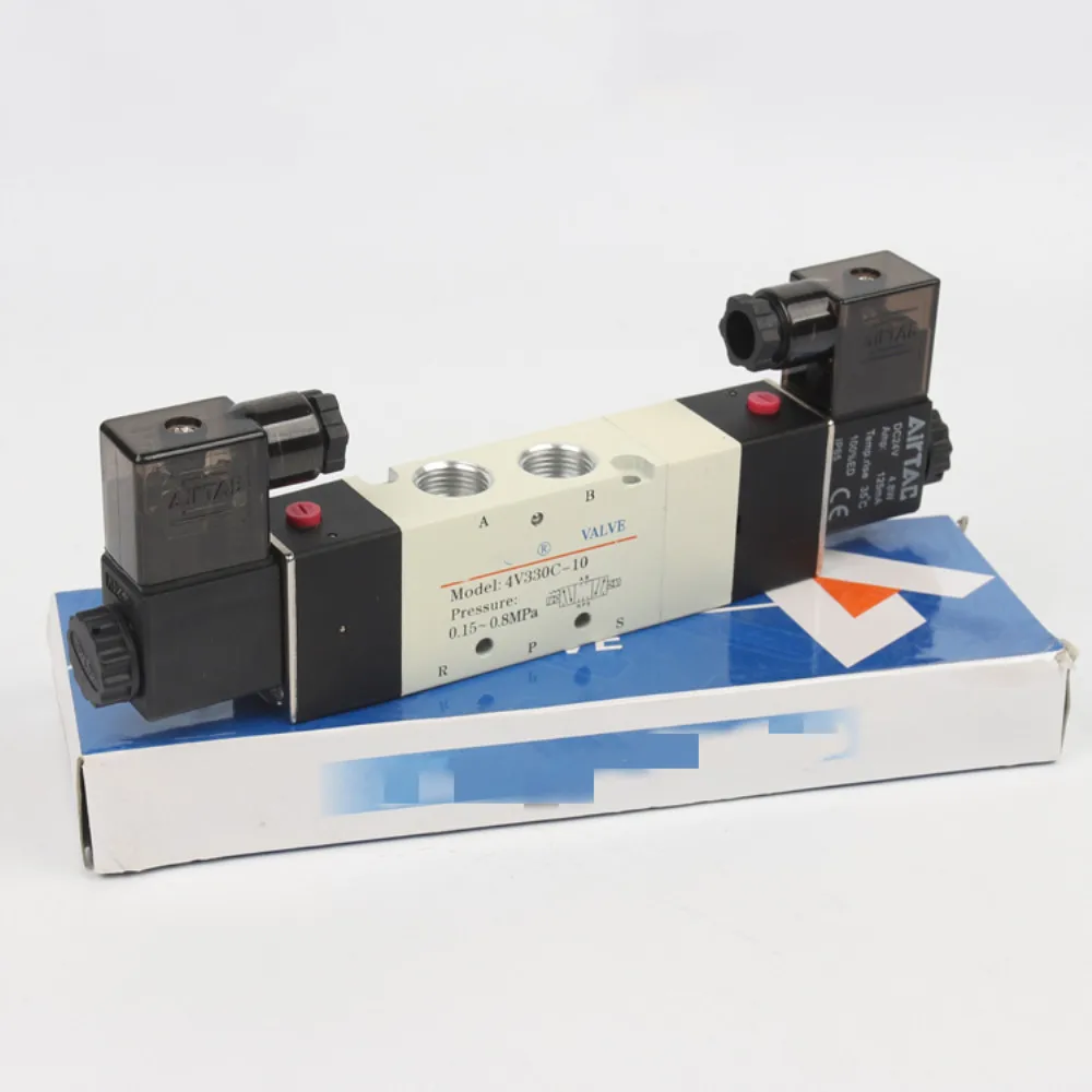 1 шт. 4V430C-15 5 портов 3-позиционный двойной электромагнитный пневматический