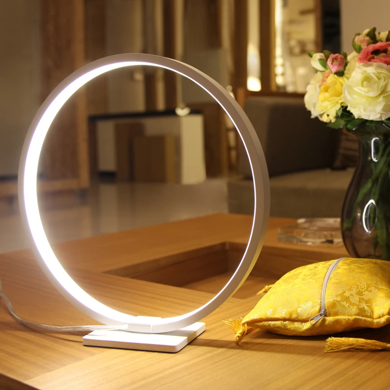 Lamplo современный светодиодный настольная лампа сенсорный затемнения круглая