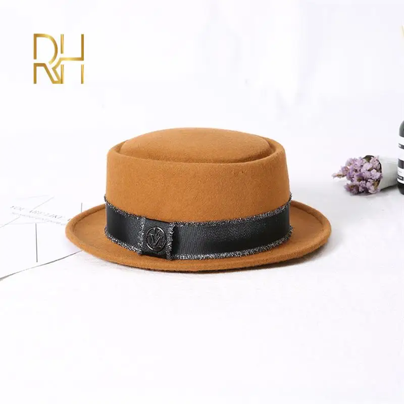 Женская фетровая шляпа из чистой австралийской шерсти классическая в виде