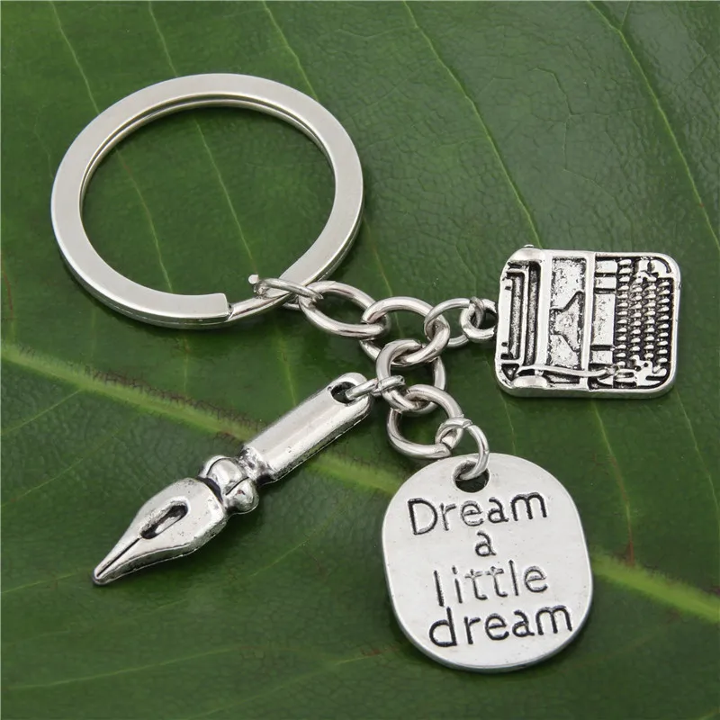 1 шт. школьная Ручка и пишущая машинка брелоки сувениры для студентов подарочные