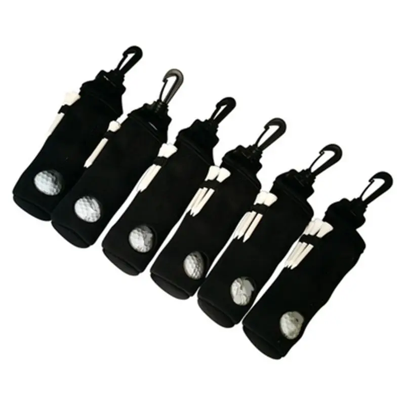 

Golf Utility Pouch Neoprene Golf Balls Holder Tees Accessories Bag Portable Carrying Storage Case with Swivel Waist Belt