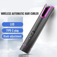 new usb rechargeable electric automatic hair curler auto wireless hair curling iron waver curlers for women hair styling tools