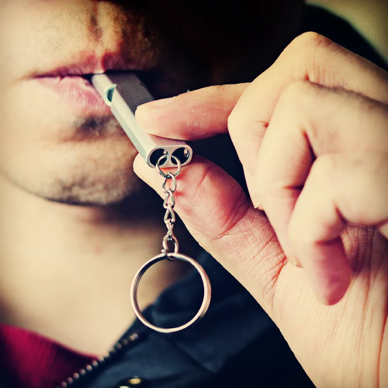 Стильный брелок со свистком на заказ двойная труба высокий децибел уличная