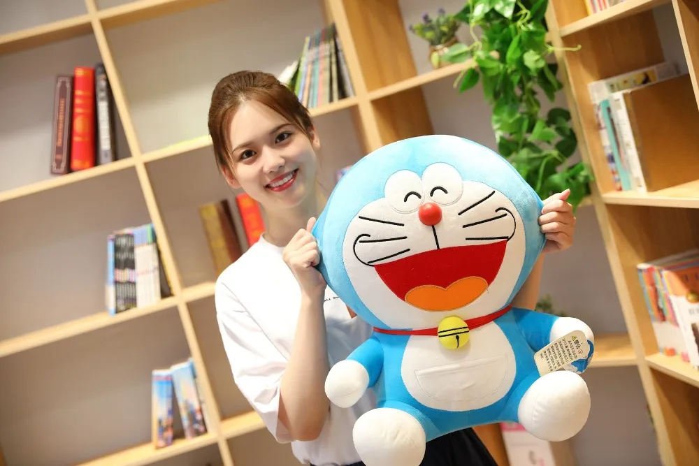 23-48 см Горячая Аниме стенд дверь Me Doraemon Knuffel Hoge Kwaliteit Leuke Kat Pop Zachte kussen Voor Baby Kids Meisjes
