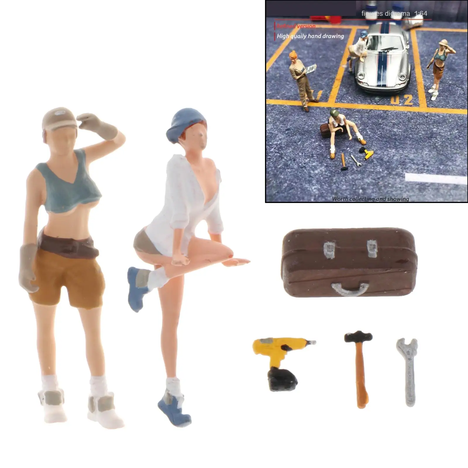 

Tiny Scale Hand Painted People Diorama Figure Street Scenario Desk