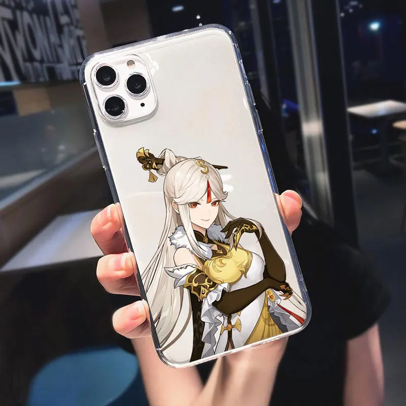 Fashion Cartoon Cute Genshin Impact Soft Silicone Phone Case Cover For iPhone 11 Pro Max X XS MAX XR 6s 7 8 Plus Cover Fundas