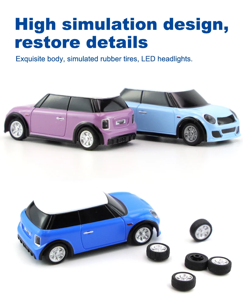 Turbo Racing 1:76 RC автомобиль с 2 x кожуха типа Mini автомобили и дистанционное Управление