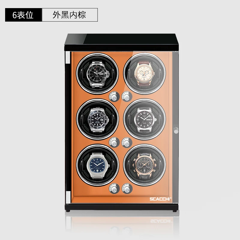 

Новая версия, 6 слотов, тихий мотор для шейкера, заводная коробка для часов, деревянный заводчик для автоматических часов 200906-18