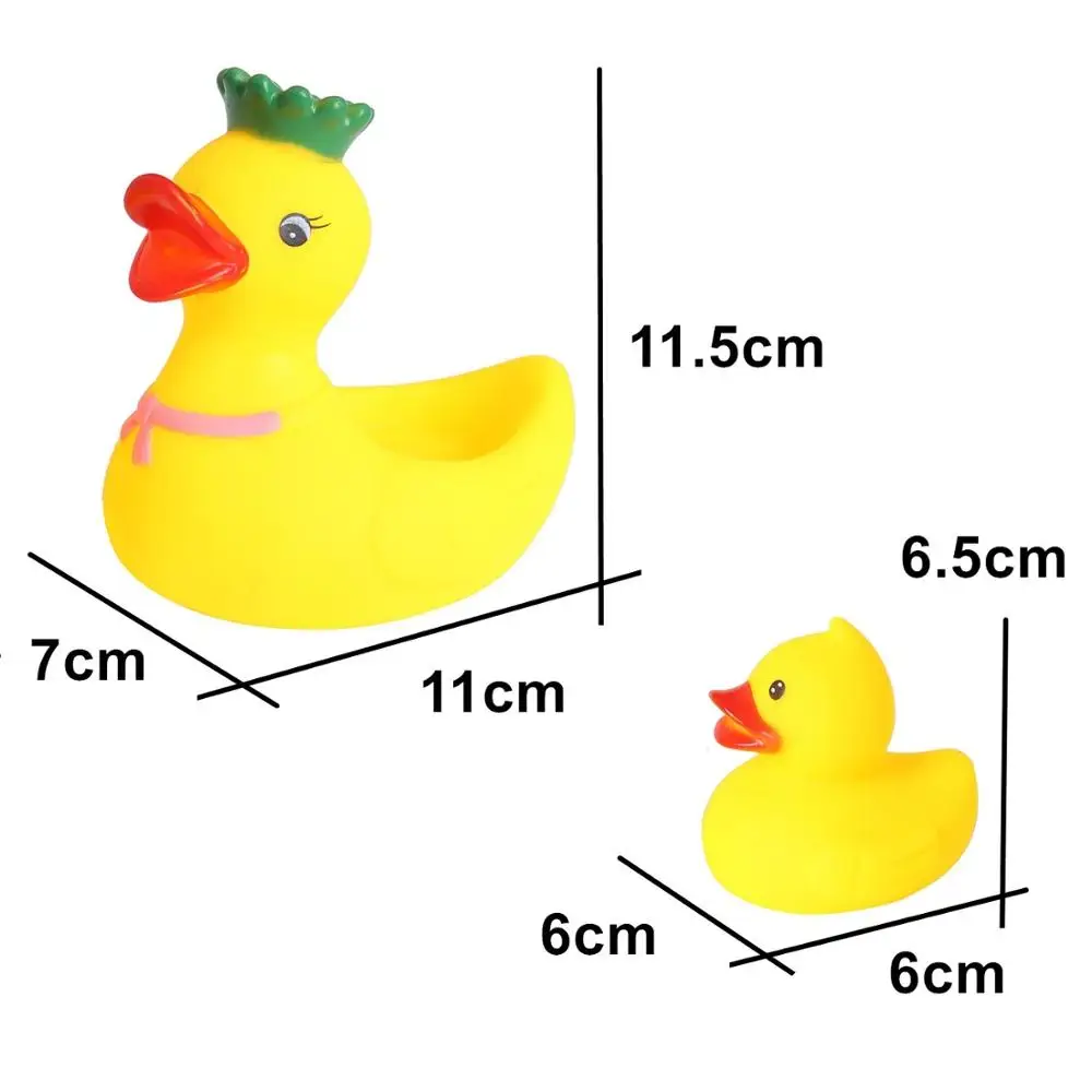 2 шт./лот милые желтые резиновые утки пищащие выдавливающие звук ныряющие игрушки
