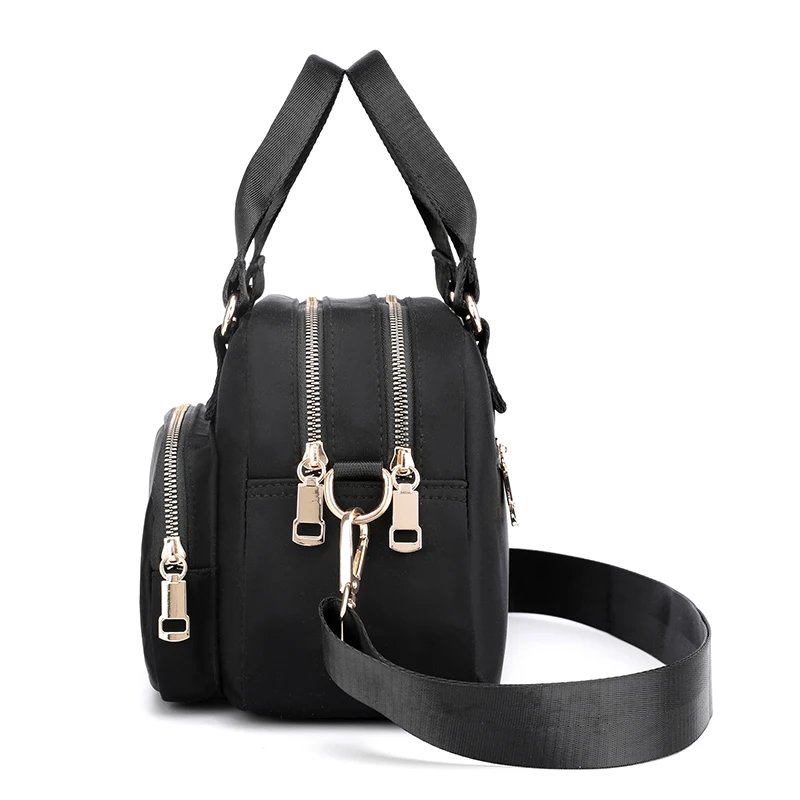 Женская сумка-мессенджер с цветочной вышивкой Маленькая нейлоновая сумка через