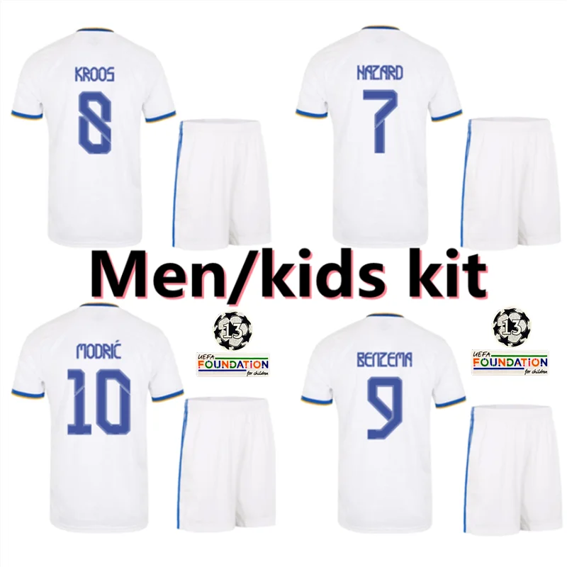 

Hot Sale 2021/22 MEN KIDS KITS MARCELO 2021 BOYS shirt JOVIC BENZEMA 2022 Real MadridES MODRIC home away HAZARD VALVERDE UNIFORM