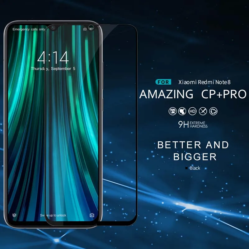 Для Redmi Note 8 Pro закаленное стекло NILLKIN CP+ PRO/XD CP+ MAX полное покрытие стекло для экрана Redmi Note 8 Pro пленка