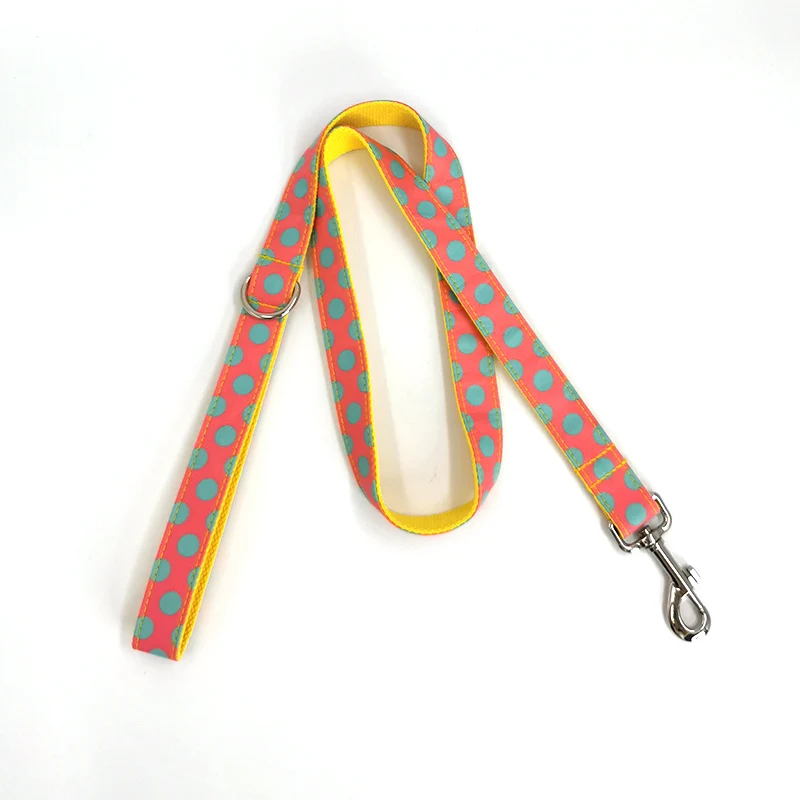 Ошейник и поводок для собак в горошек с галстуком-бабочкой больших маленьких