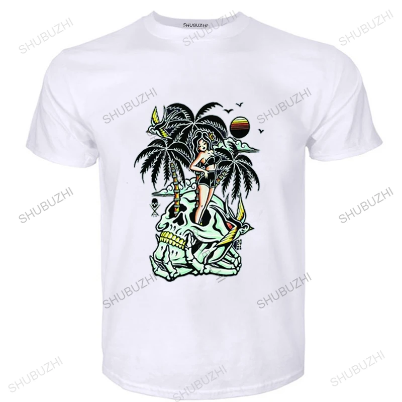 

Beauty And Skull Island T Shirt Horror Novelty T-Shirt Cool Fashion Breathable homme Cotton Hipster Tee Tops