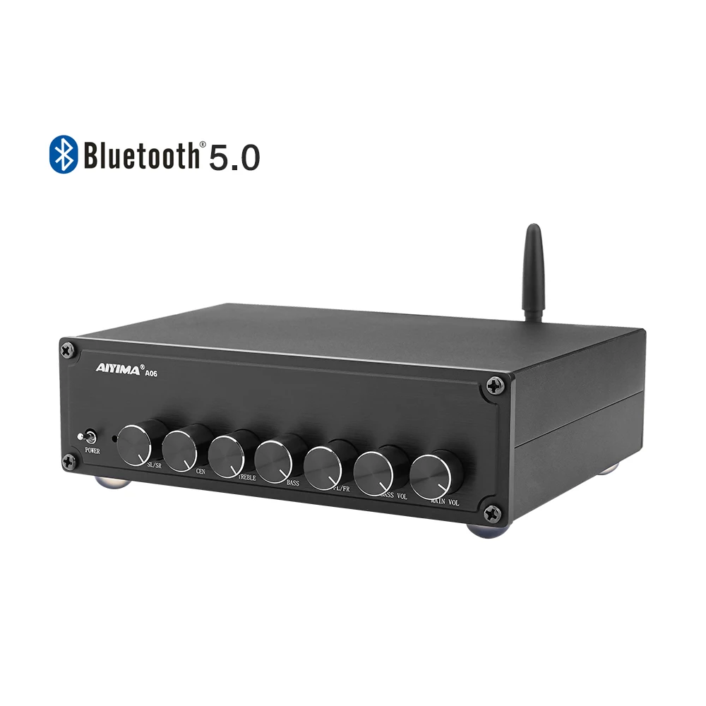 Усилитель мощности AIYIMA 5 0 Bluetooth TPA3116 1 усилителей усилитель сабвуфера Surround 100 Вт +