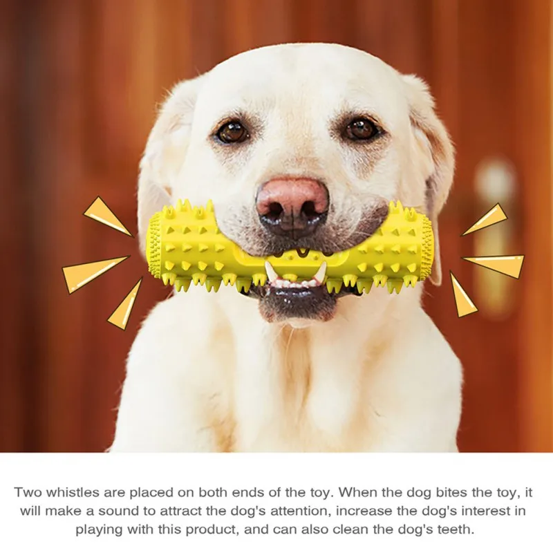

Pet Dog Toys Funny Molars Squeeze Chew Bite Toy Durability Teeth Cleaning Squeak Vocal Toys For Small Medium And Large Dogs