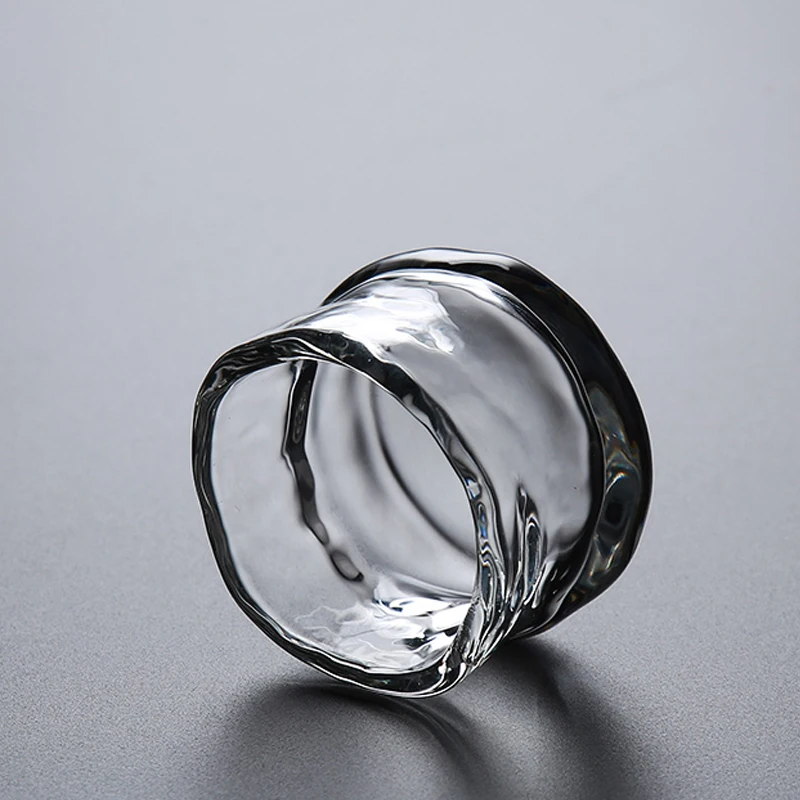 SENDIAN японский стиль утолщенная стеклянная чайная чашка ручной работы прозрачное