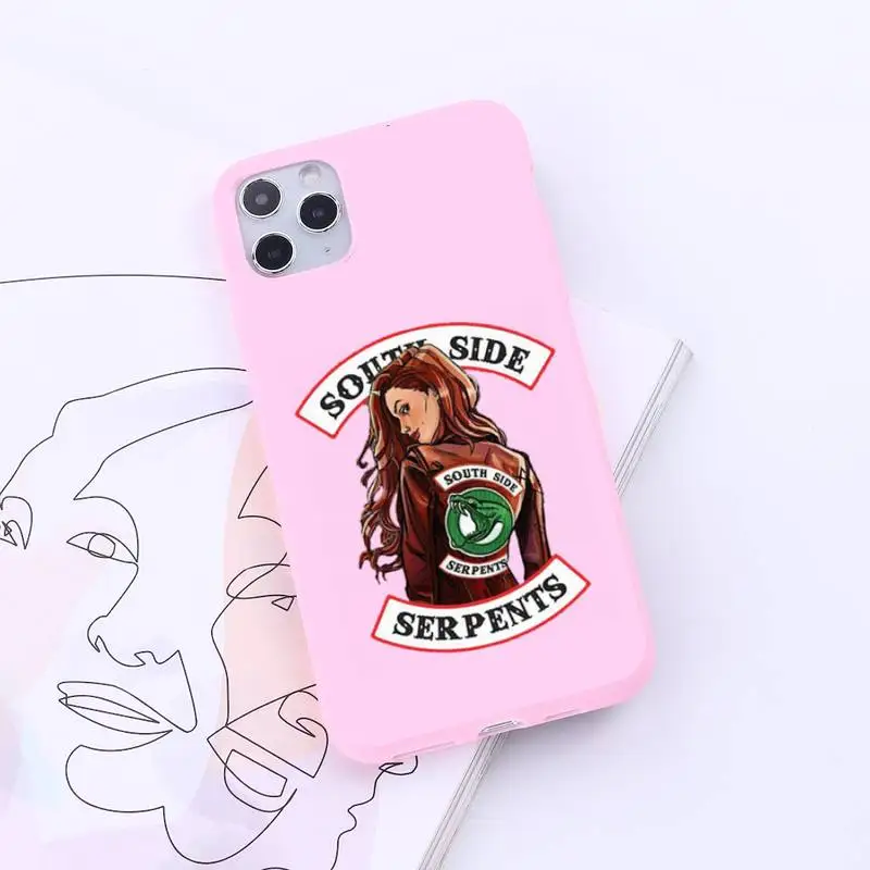 

American TV Riverdale Phone Case Candy Color for iPhone 6 7 8 11 12 s mini pro X XS XR MAX Plus
