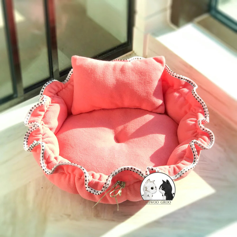 Цветочная кровать для питомца кота деформируемый коврик мягкий теплый спальный