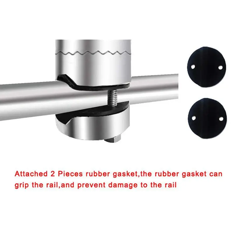 

2 pcs Boat Stainless Steel Rod Holder Adjustable Boat Rod Holder Boat Rod Stand Fits rails, 19mm-25mm