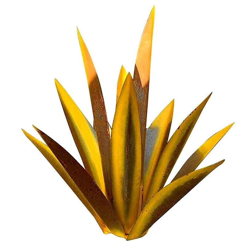 

13.7Inch Tequila Rustic Sculpture, DIY Hand Painted Metal Agave Plants,Outdoor Garden Lawn Ornaments