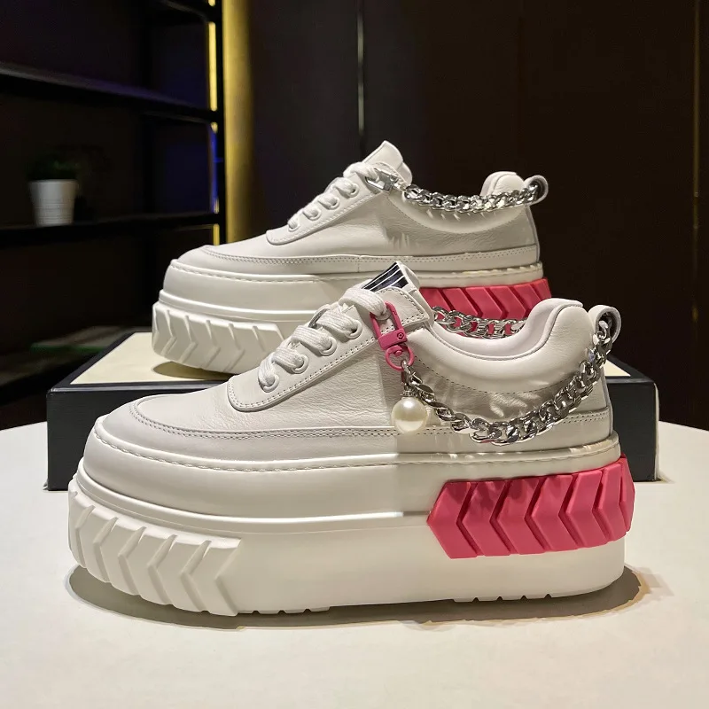 

Женская обувь 2021, модная кожаная обувь на платформе, повседневная спортивная обувь, удобная обувь на платформе, обувь на плоской подошве с у...