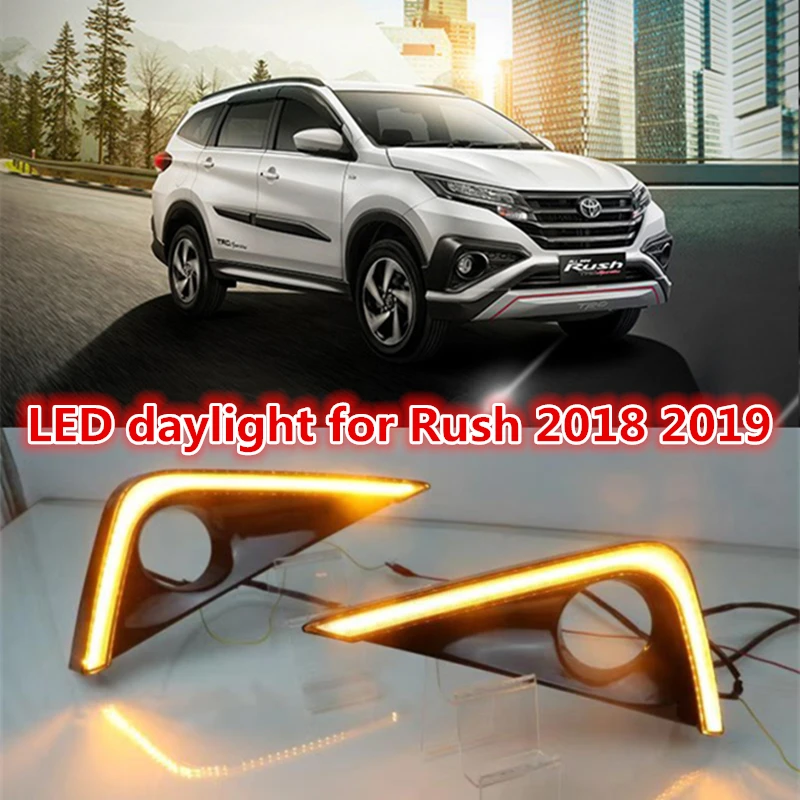 2 шт. Светодиодный дневной ходовой светильник для Toyota Rush 2018 2019 автомобильные