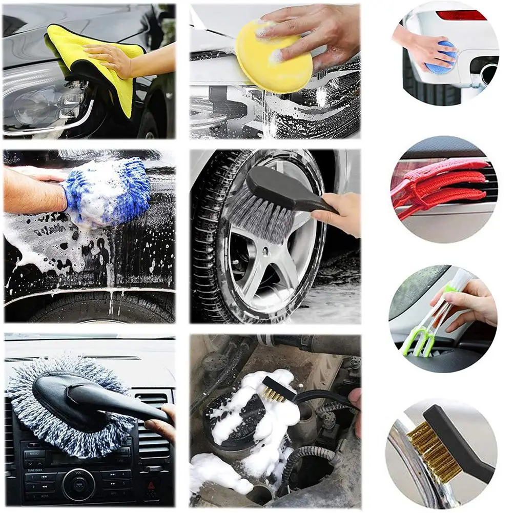 

17pcs Car Wheel Brush Car Tire Brush Car Detailing Brush Set Auto Car Cleaning Accessories Car Wash Car Cleaning Tools Kit