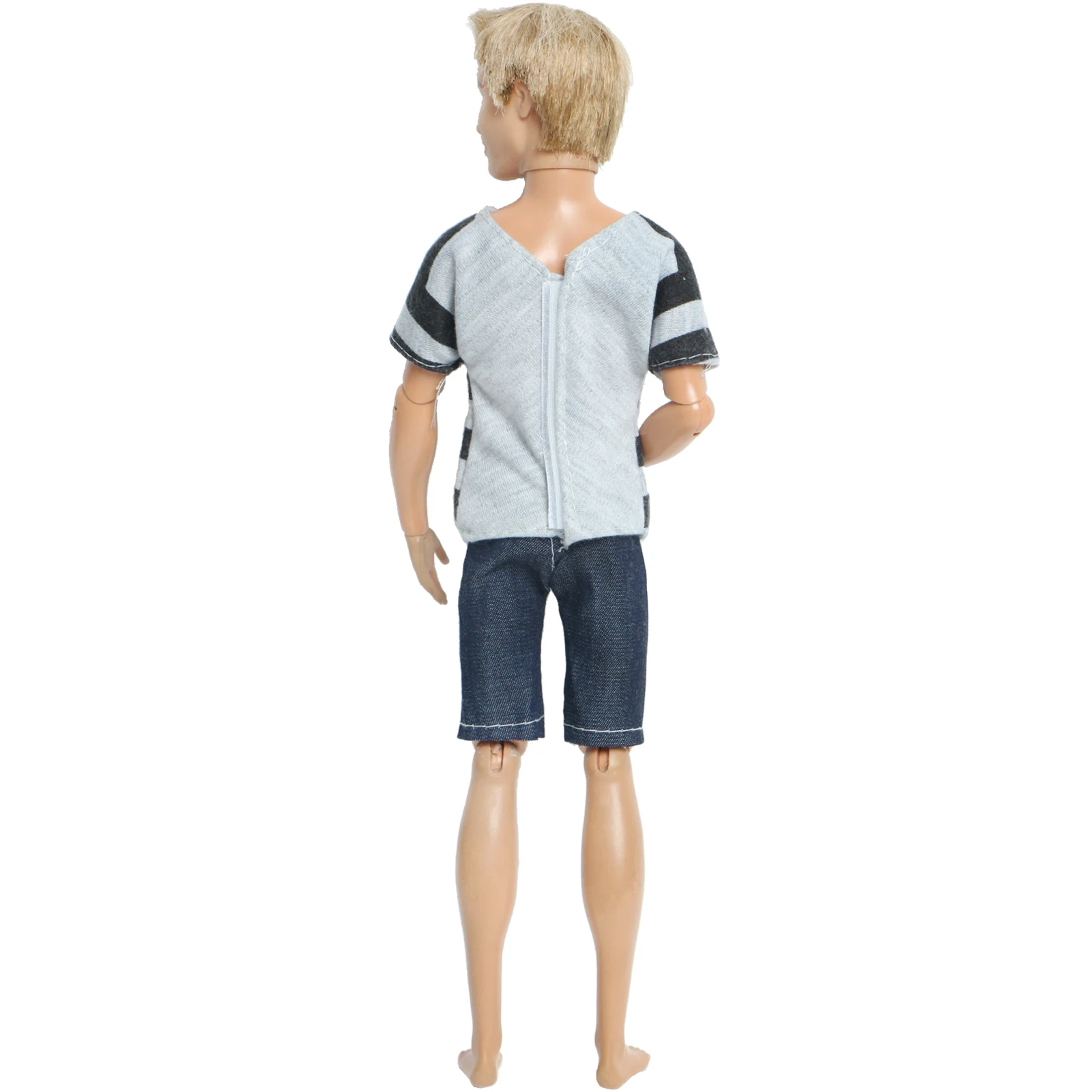 Модный один набор мужской одежды полосатая повседневная одежда футболка