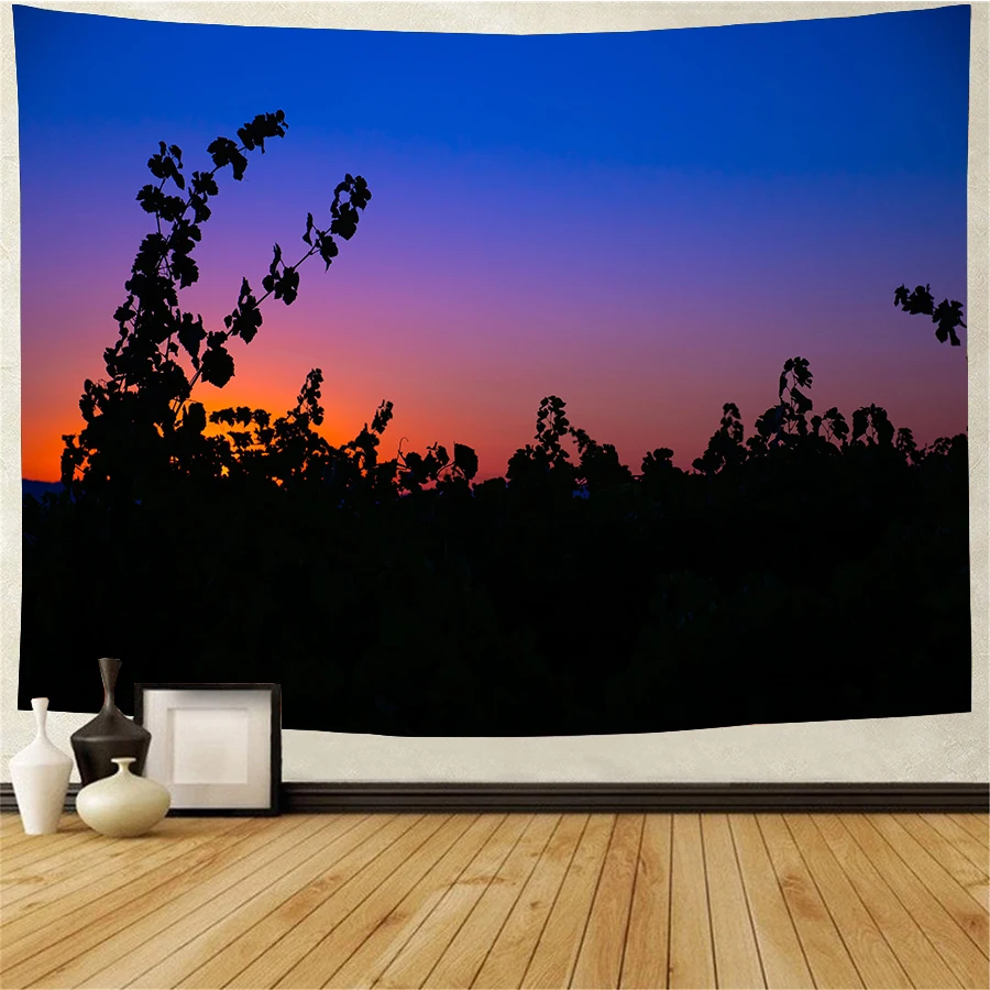 

SOFTBATFY Sunset View Tapestry Headboard Wall Art Bedspread Dorm Tapestry Home Decor Dropshipping