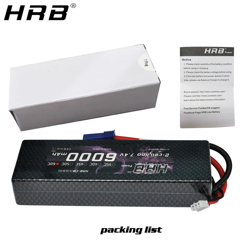 жесткий чехол hrb rc lipo battery 2s 3s 4s 74 v 111 v 6000mah 7000mah 5200mah 50c 60c