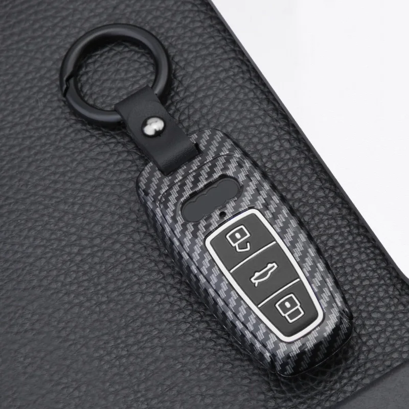 Чехол для автомобильного ключа из АБС пластика с узором углеродного волокна