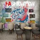 Пользовательские Настенные обои любого размера, 3D Граффити, обувной номерной знак, бар, магазин обуви, фон, настенная наклейка, 3D Френки, Papel De Pared