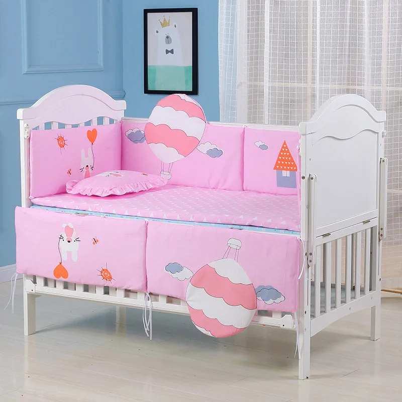 Balloon 100-56cm IMBABY/комплект постельного белья для малышей, 5 шт., детская кроватка, постельное белье для малышей, мягкая детская кроватка из хлопка, мягкий детский бампер, наволочка, простыня для младенцев - Цвет: Balloon 100-56cm