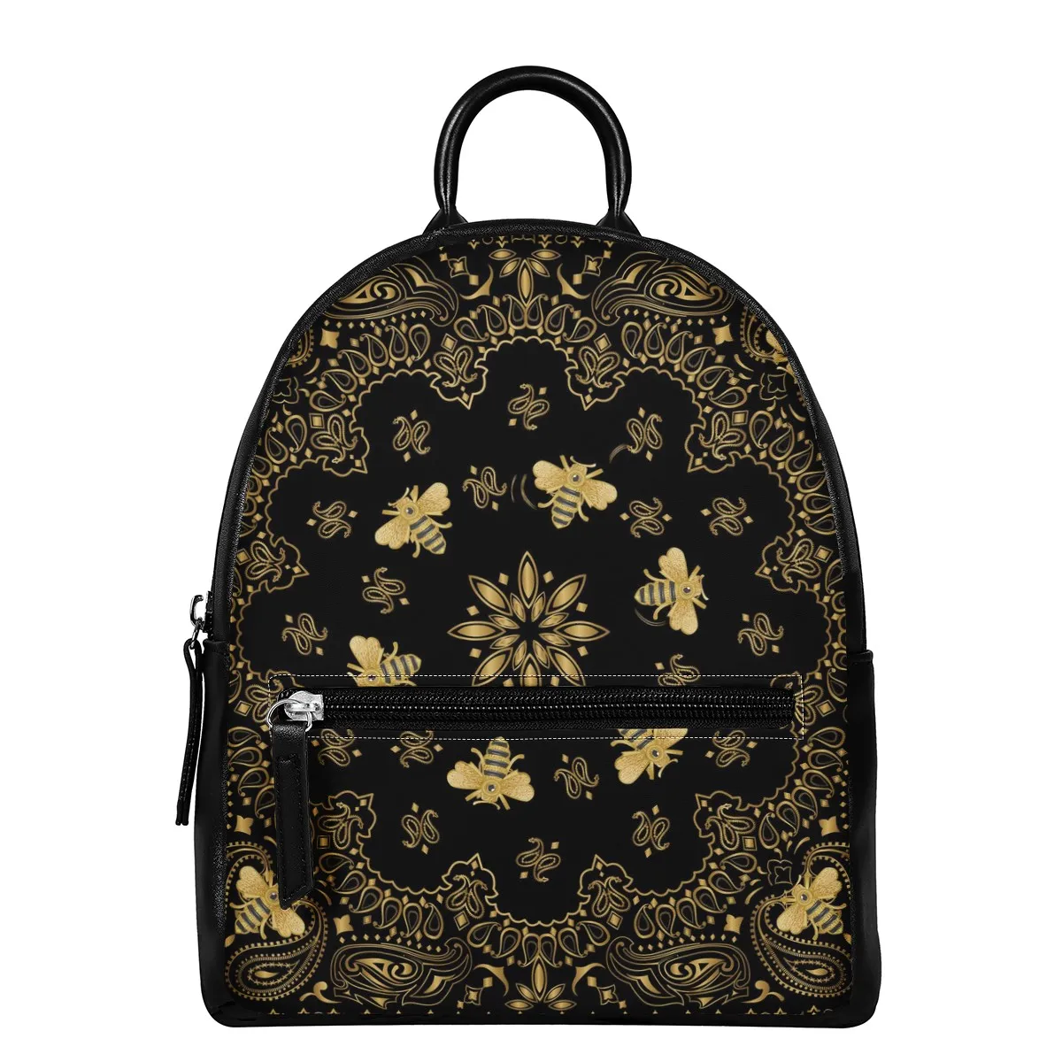 

Design Custom Logo Women Bandana Print Mini Backpack For Female Waterproof Small Size PU Shoulder Bag bag Style Flower Print