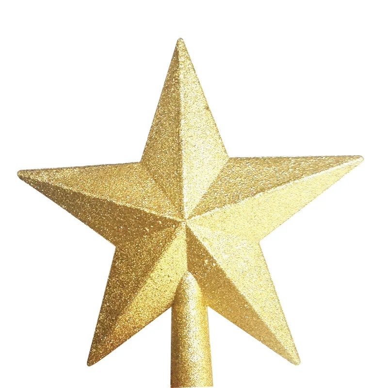 5,9 дюймов Горячая Золотая пудра Рождественская звезда Рождественская елка украшения Рождественская елка украшение Рождественская елка звезда