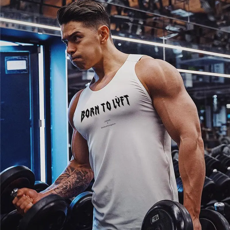 

Muscle men's summer fitness sportswear quick-drying fashion outdoor running exercise men's vest brand men's clothing