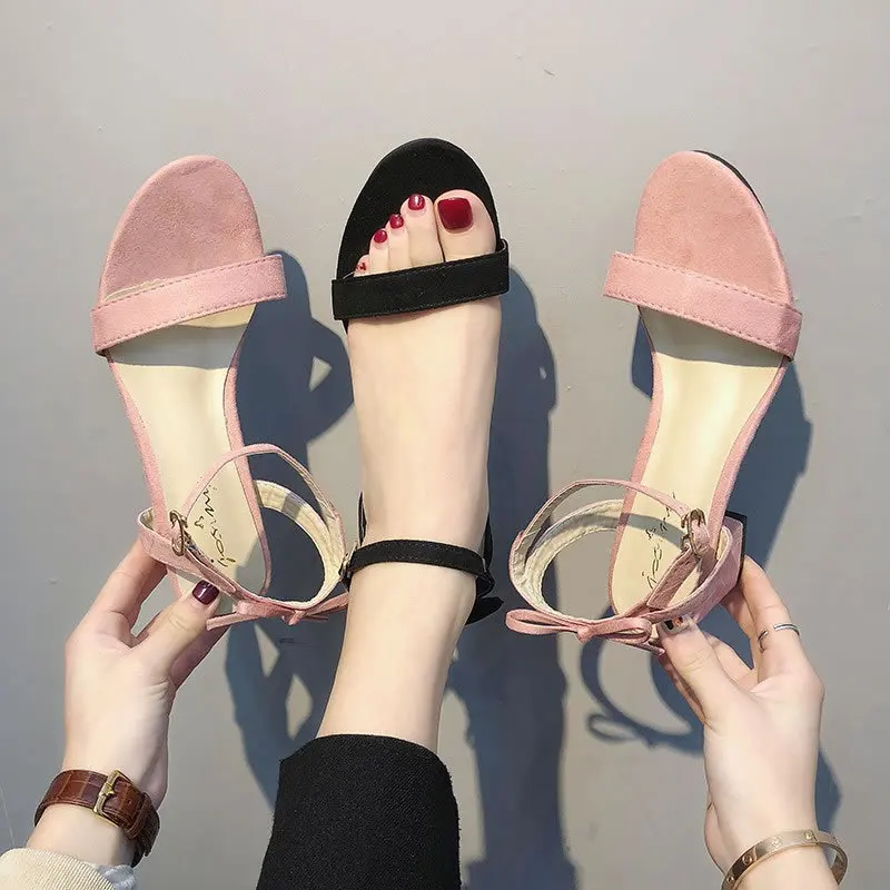 Женские босоножки на толстом высоком каблуке элегантные розовые туфли лодочки