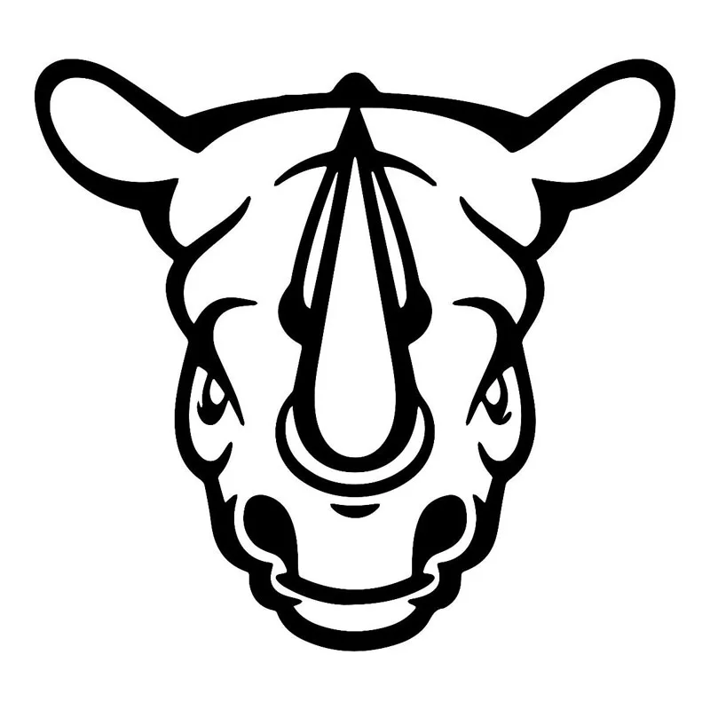 

15.2*14CM Tribal Rhino Rhinoceros Head Vinyl Window Decal Car Stickers Accessories Black/Silver S1-2674