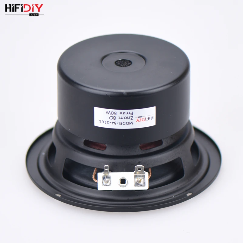 DIYLIVE HIFI 4 дюйма 5 "среднебасовый динамик / 8 Ом 50 Вт хлопок и пеньковое волокно