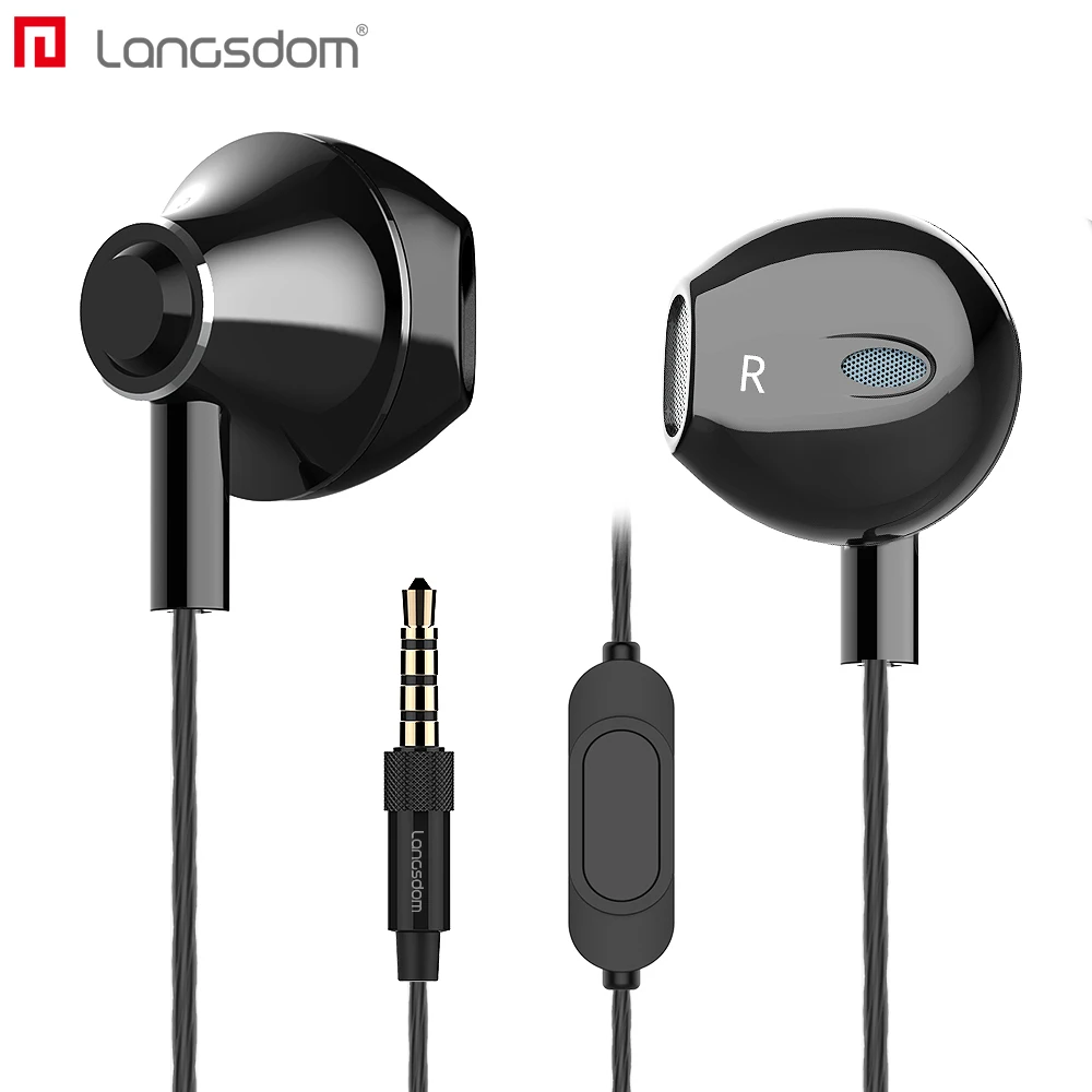Langsdom проводная гарнитура, наушники-вкладыши для iPhone, стерео Hi-Fi наушники с микрофоном для Xiaomi, samsung, fone de ouvido, наушники