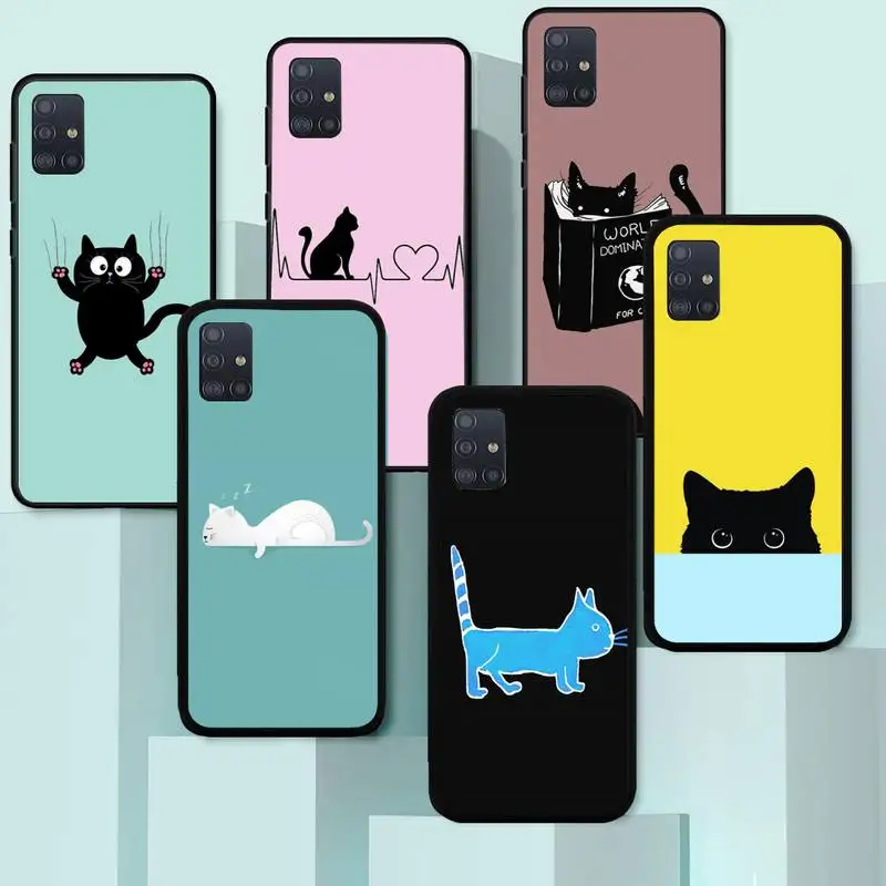 

Cute cat Cartoon Phone Case for Huawei Mate 9 10 20 20X 30 40 Pro Lite Fundas cover
