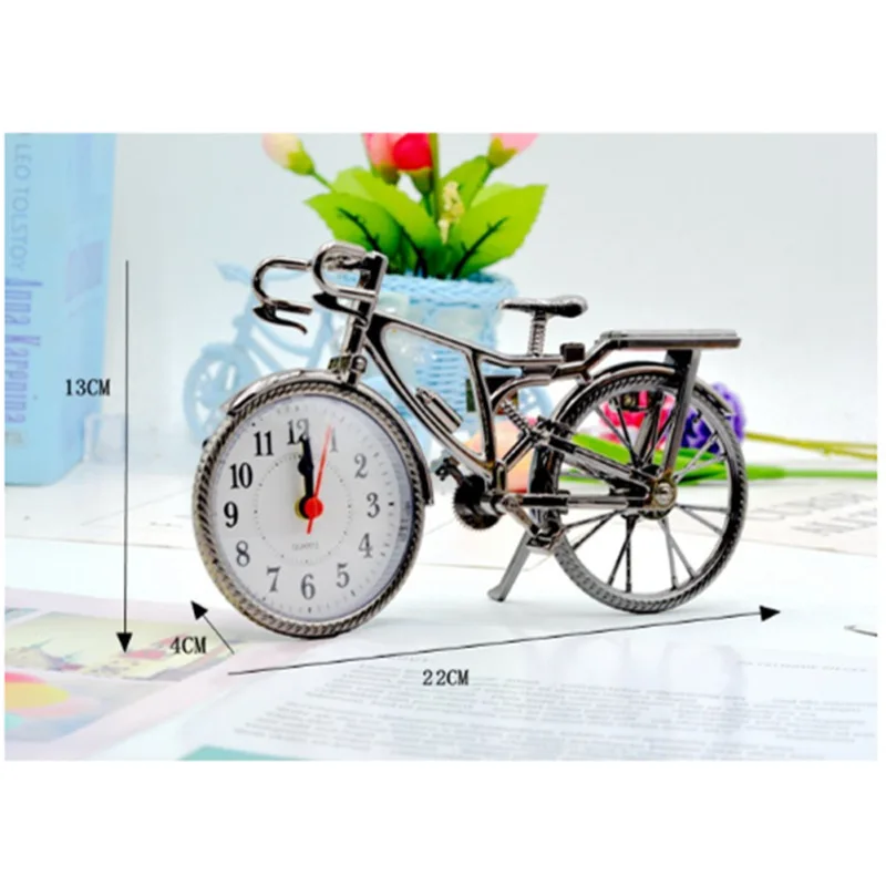 1Pcs Retro Bicycle Clock Design Cool Style Creative Home Office Table Vintage Iron Big Watch Decor Gift Dropshipping | Дом и сад