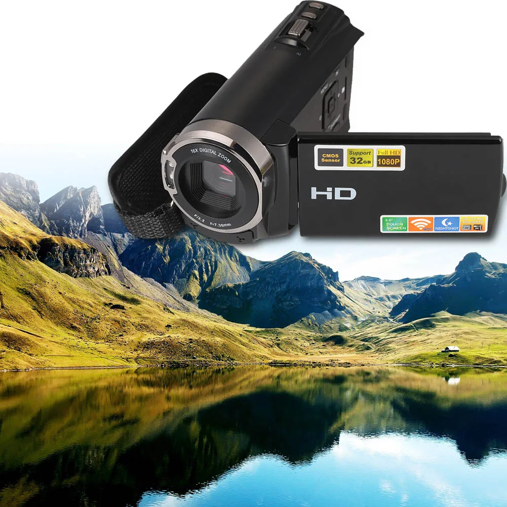 3," TFT lcd сенсорный экран видео камера видеокамера 1080P Full HD 20MP 16X зум Цифровая видеокамера рекордер DVR видеокамера