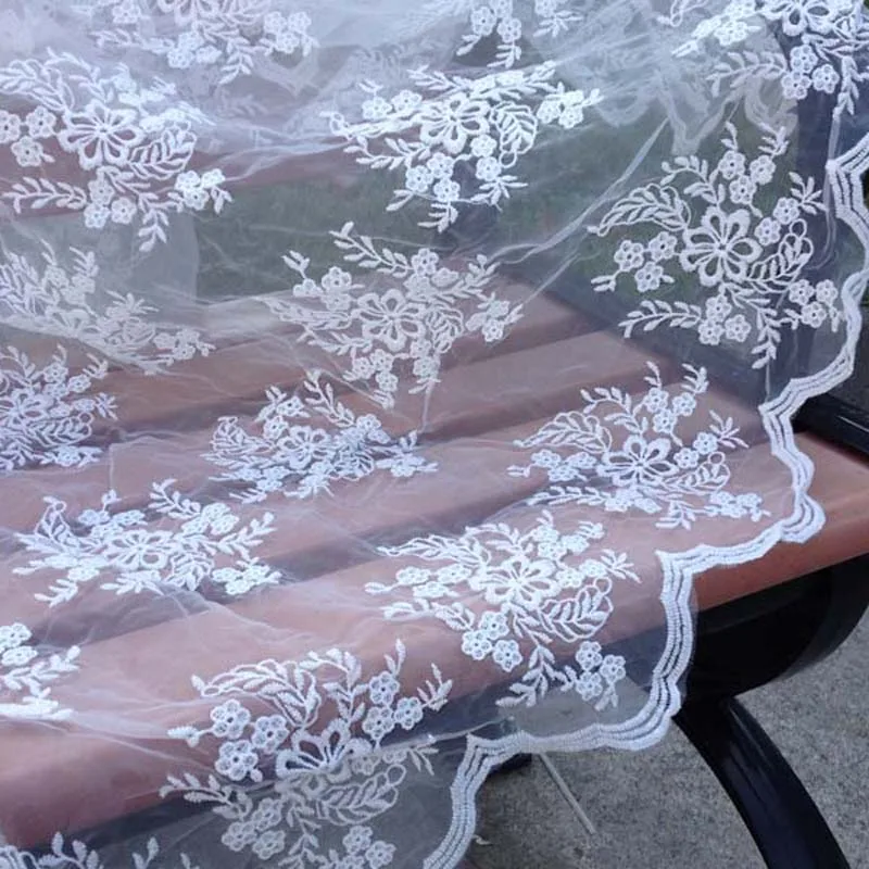 Африканская кружевная ткань из органзы для платья, белая ткань из органзы для занавесок, ткань из органзы для шитья одежды, ширина 130 см