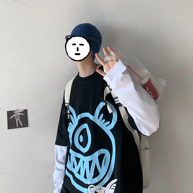 

Cool Devil Print Hoodies Men Women Loose Hip Hop Sweatshirt Japan High Street Harajuku Hoodie Streetwear Fashion Funny Tops Boys