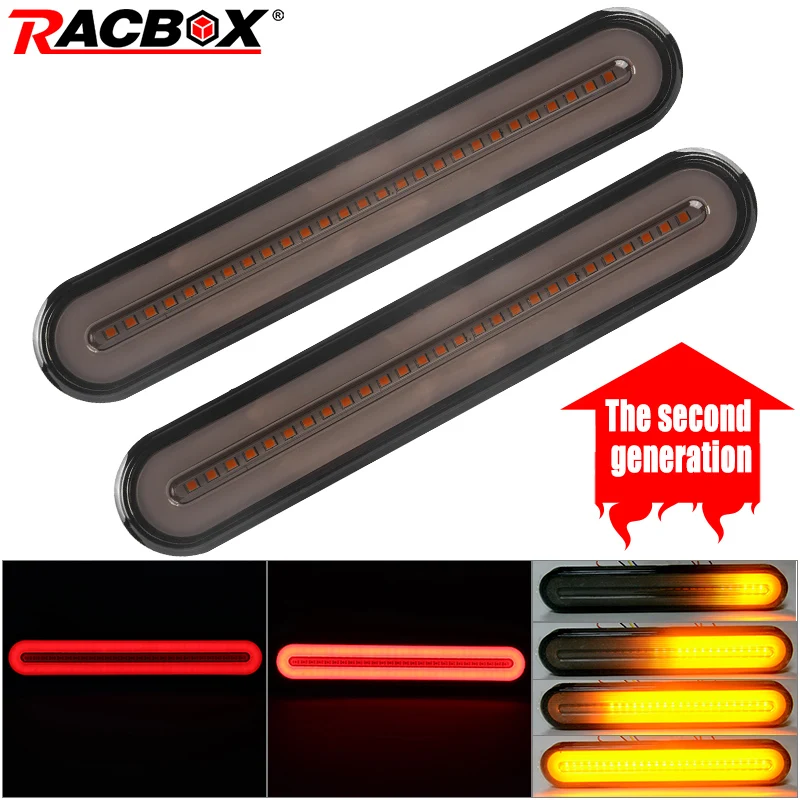 24V 12V LED Trailer Truck Brake Light Waterproof Neon 3 in 1 Halo Ring Tail Stop Flowing Turn Signal Lamp | Автомобили и