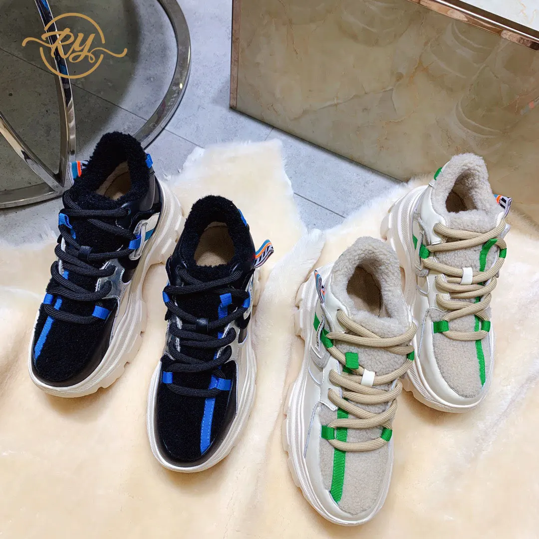 RY-RELAA женские кроссовки коллекция 2018 года модные из натуральной кожи на платформе