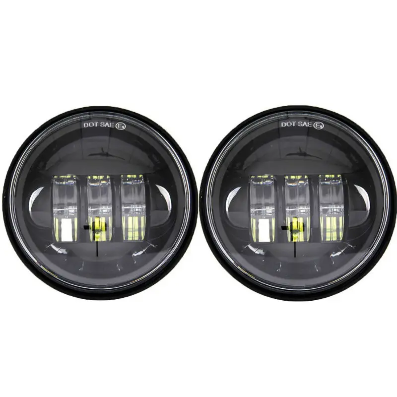 

2PCS 4 1/2 inch Motorcycle LED Passing Fog Light for Classic FLHR, 30W 4.5Inch Fog Lamp for Road King Touring