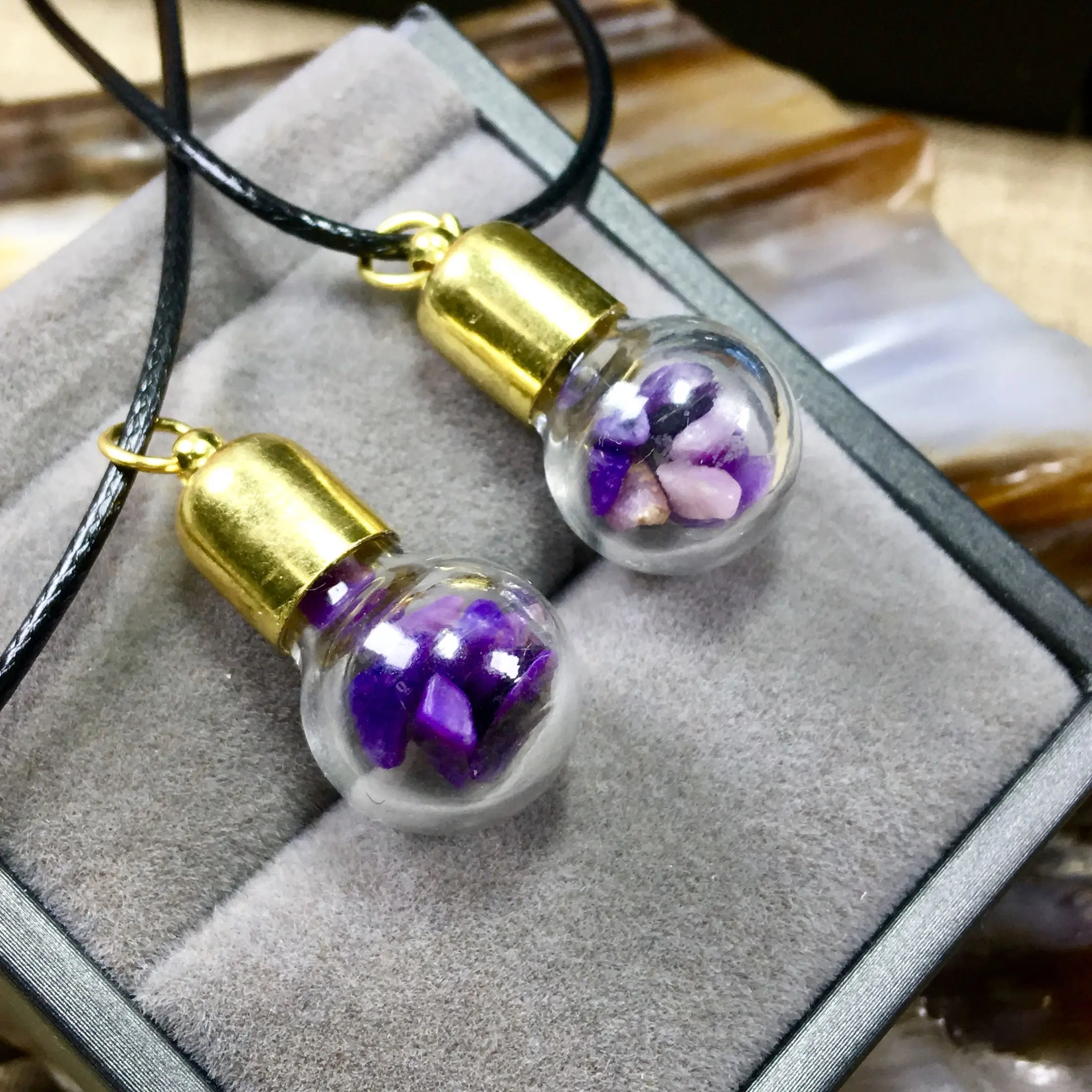Koraba Natural Sugilite Drift Bottle подвеска ожерелье из драгоценных камней Дизайнерские
